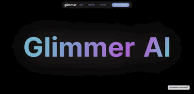 Screenshot main page Glimmer