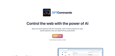 Screenshot main page Gpt Commands