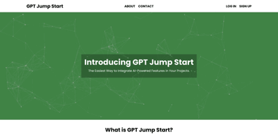 Screenshot main page Gpt Jump Start