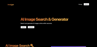 Screenshot main page Imaiger