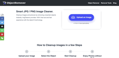 Screenshot main page Image Cleaner
