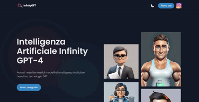 Screenshot main page Infinitygpt