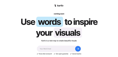 Screenshot main page Kartiv