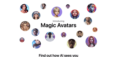 Screenshot main page Magic Avatars