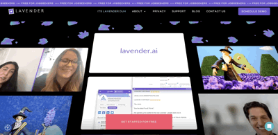 Screenshot main page Lavender