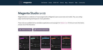 Screenshot Magenta Studio