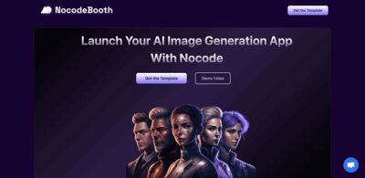 Screenshot main page Nocodebooth