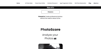 Screenshot main page Photor