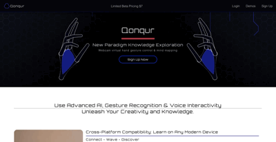 Screenshot main page Qonqur