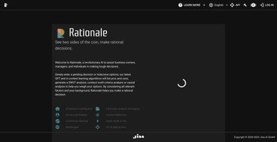 Screenshot main page Rationale Jina