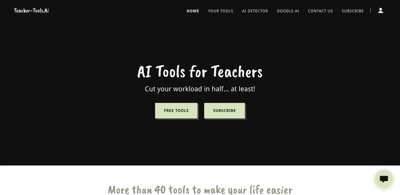Screenshot Teacher-tools.ai